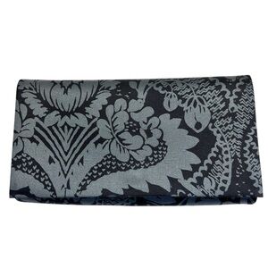 Marimekko Platinum Black Floral Clutch Shoulder Bag